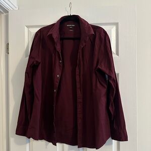 Michael Kors Deep Red Classic Fit Shirt